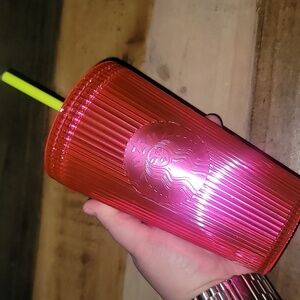 Starbucks Iridescent Magenta Bling Tumbler Cup Grande